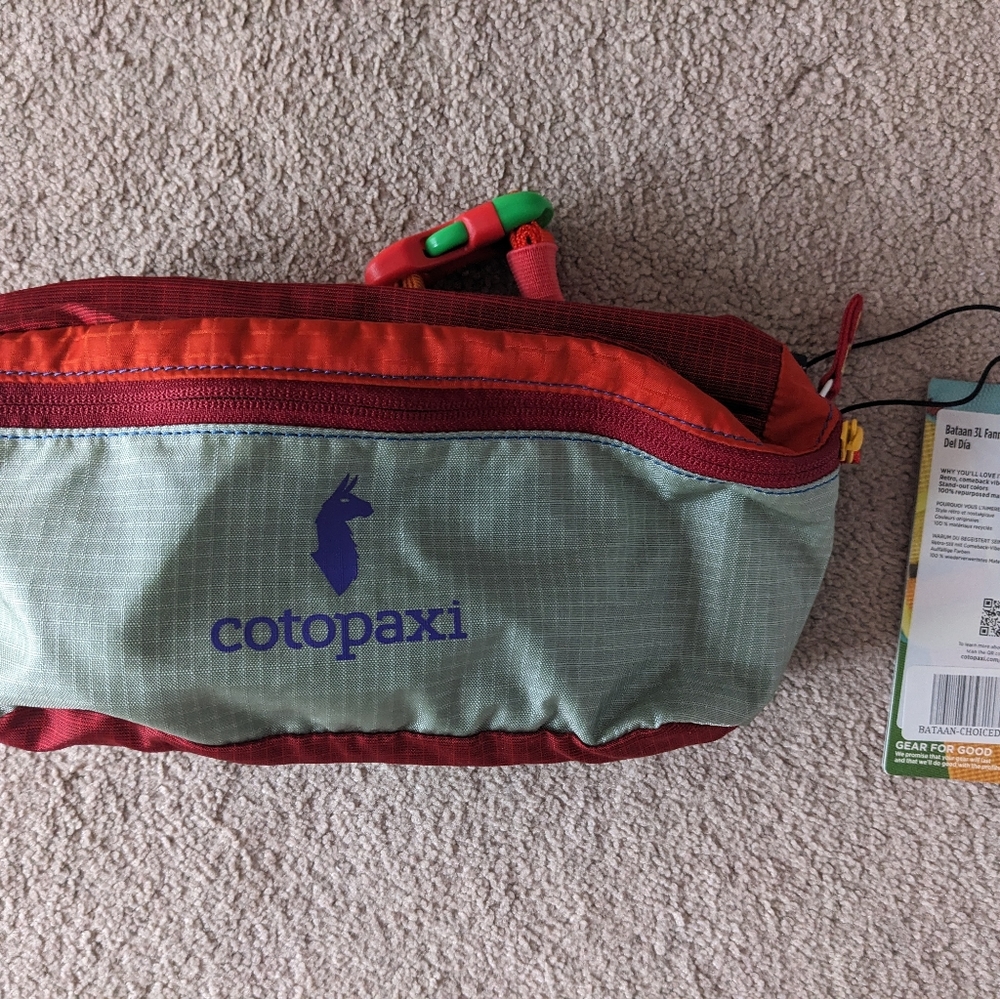 Cotopaxi Red and Green Bag